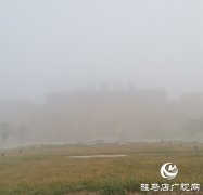 河南正阳县出现了能见度