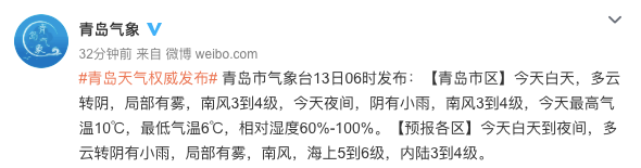 阵风9级+小雨雪!青岛接下来天气要“反转”