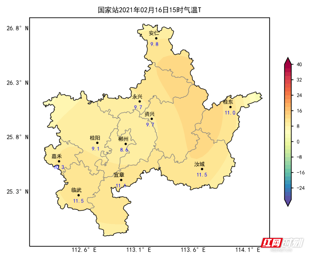 2021年春节假期郴州天气预报