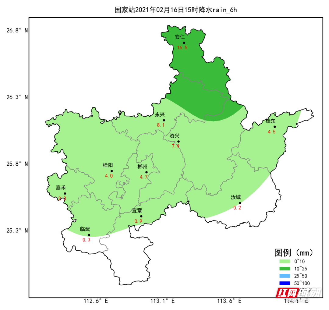 2021年春节假期郴州天气预报