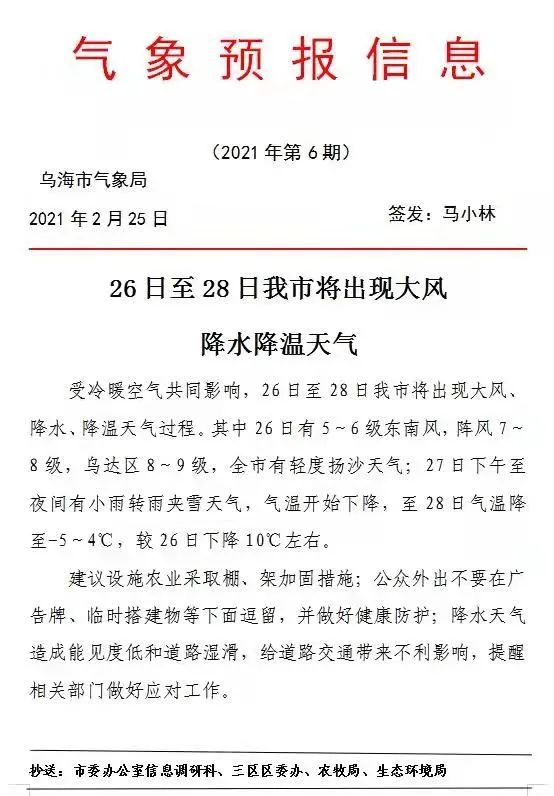 雨夹雪+大风+扬沙+降温!乌海天气有变