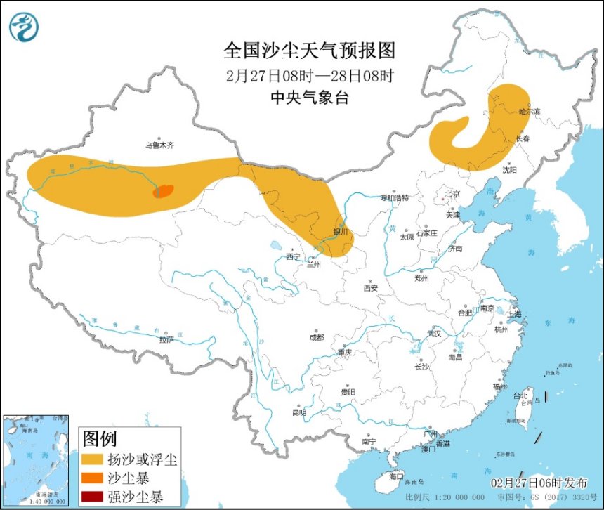 沙尘暴预警！西北地区多地有扬沙或浮尘天气 南疆盆地局地有沙尘暴