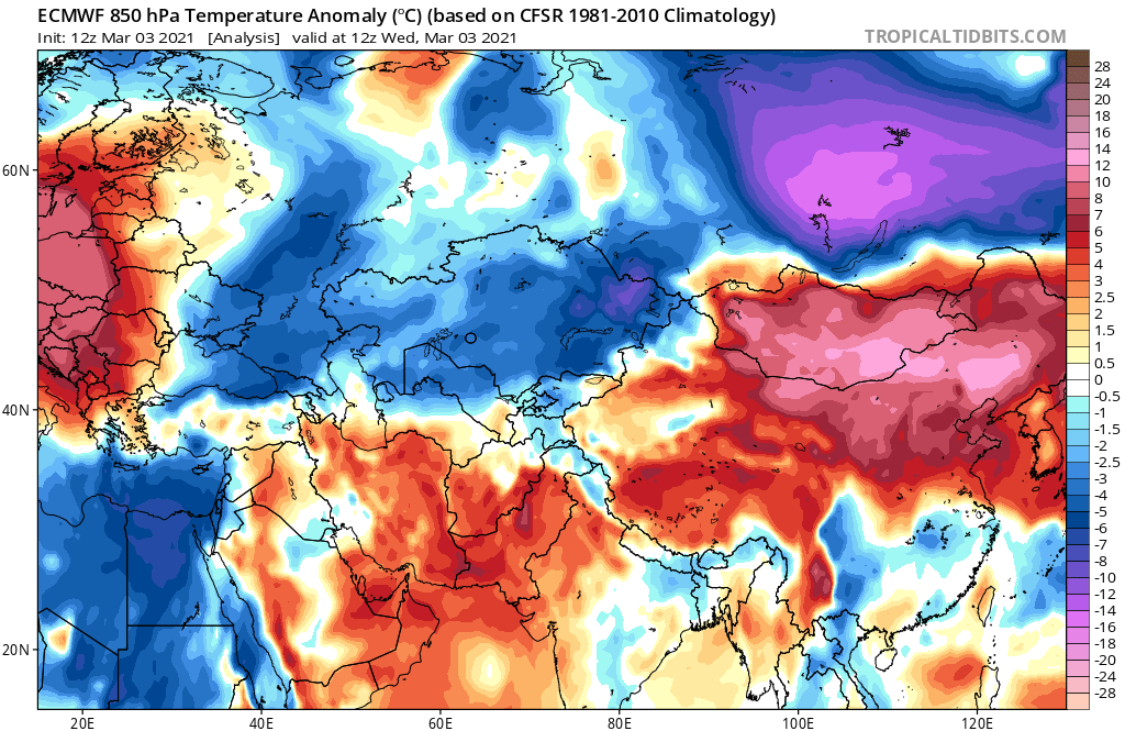 又一轮强冷空气南下，北方最高降温16度，南方五省有雷暴天气