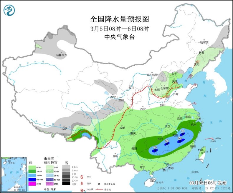 南方今迎大范围强对流天气 江南华南局地暴雨冰雹齐上线