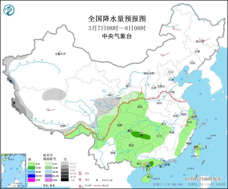 未来三天南方多阴雨天气 北方大部地区气温回升