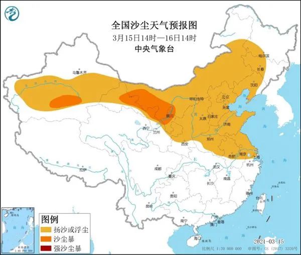 近10年来最强沙尘天气正在向南推进，浙江会受影响吗？