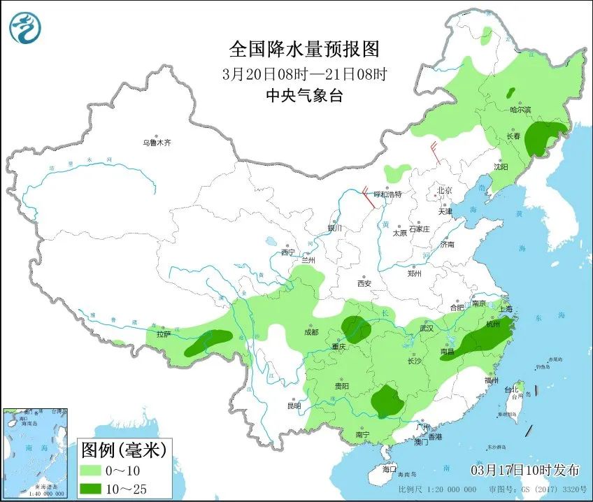 明天雨势增强，局部暴雨；周末低温下降明显，注意防寒保暖