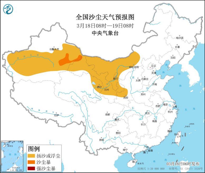 西北地区仍有沙尘天气 中东部将有大范围雨雪降温过程