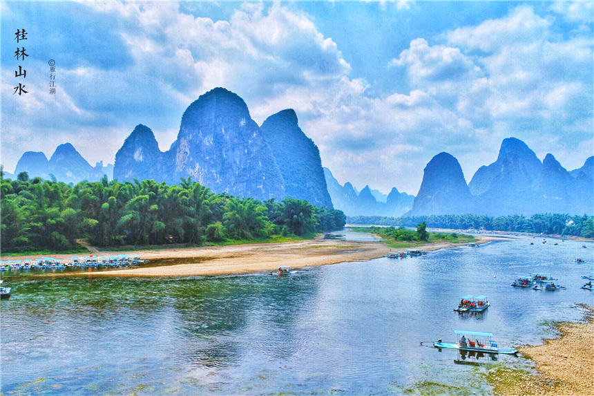 最美的桂林山水不在阳朔,在这个千年古镇,20元背景图就是这里