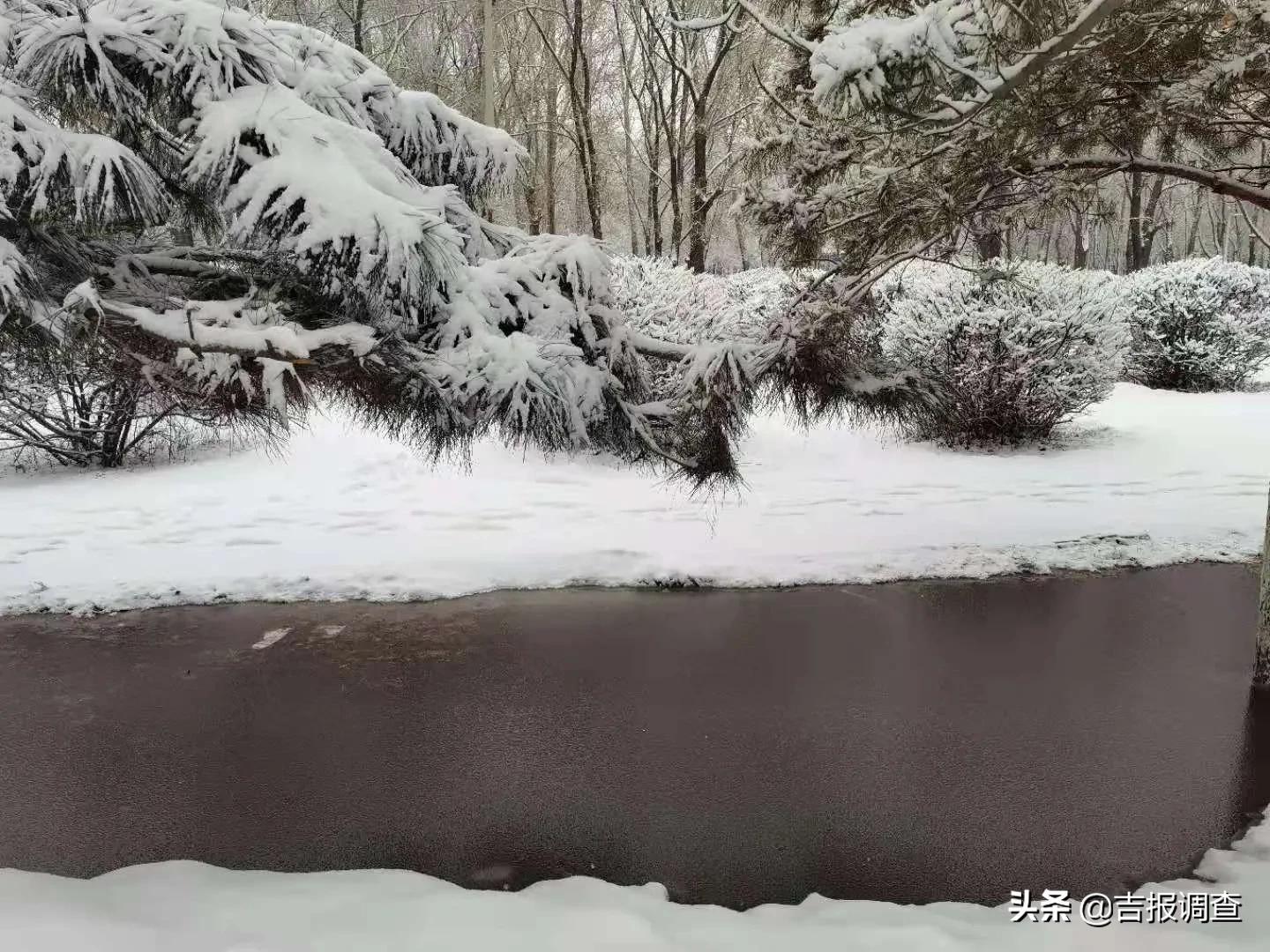 吉林省大部地方出现雨夹雪转雪天气,较大降水量出现在集安市达20.4毫米!