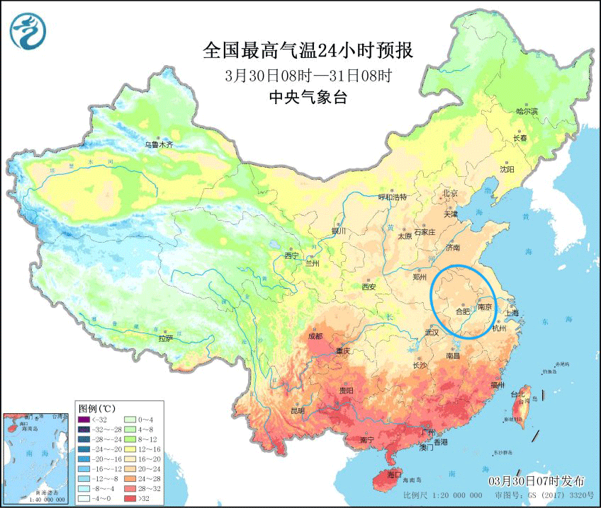 安徽未来一周阴雨为主,本次降雨持续时间较长公众需注意防范