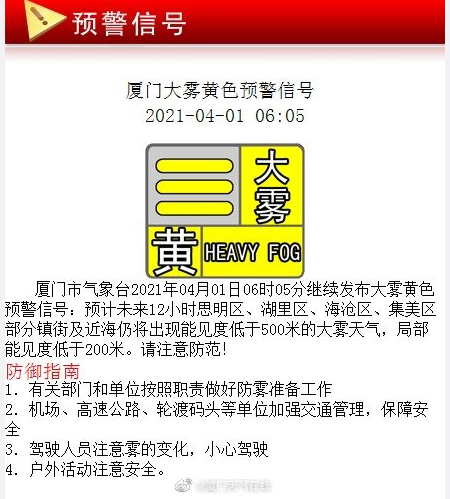 持续30℃+！厦门迎2021最强大雾！清明假期天气又将大反转