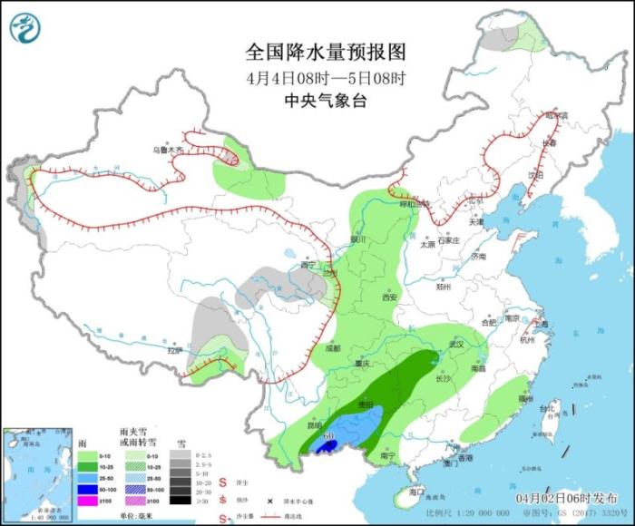 中东部大部有降水天气 东部近海有大雾