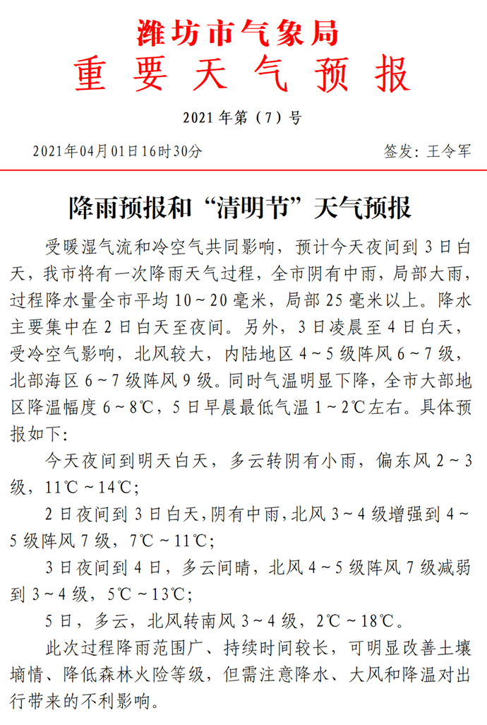 低温霜冻+降雨!!潍坊天气大变脸