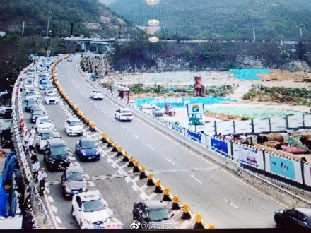 深圳：前往东部景区道路车多缓行，已实行交通管制！
