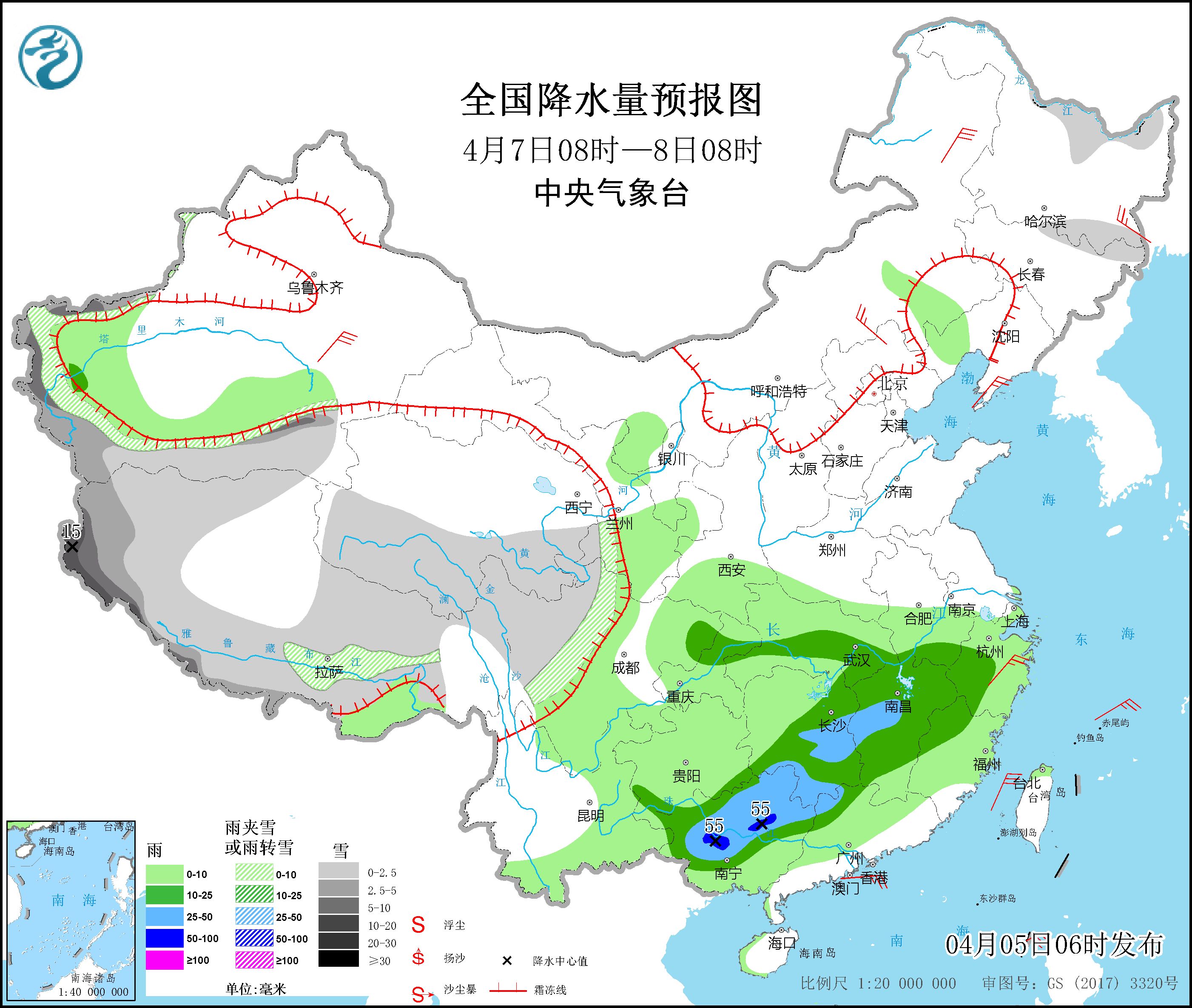 周天气(5-11日):较强降雨征战江南华南,新疆西藏降雪加强
