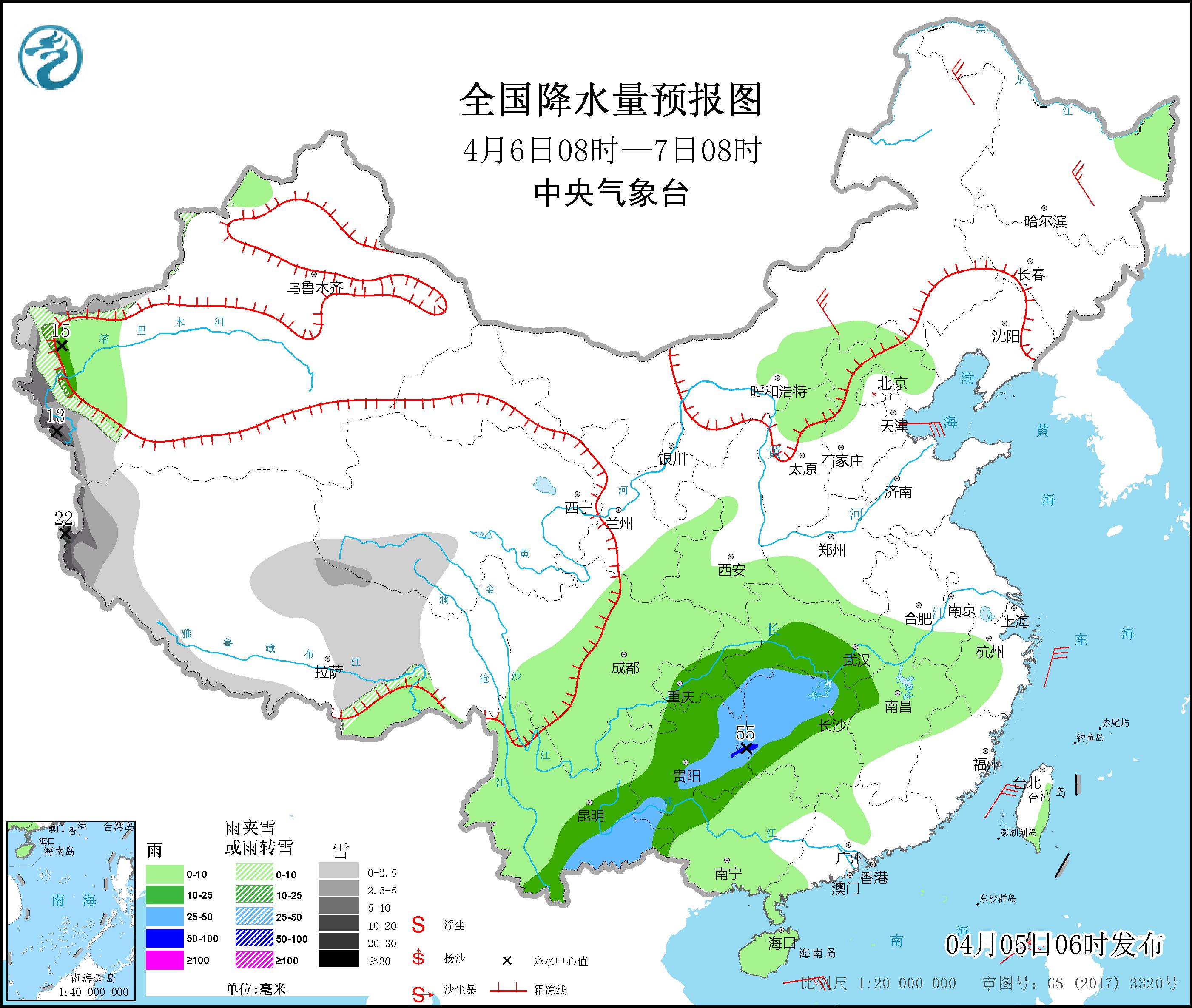 周天气(5-11日):较强降雨征战江南华南,新疆西藏降雪加强