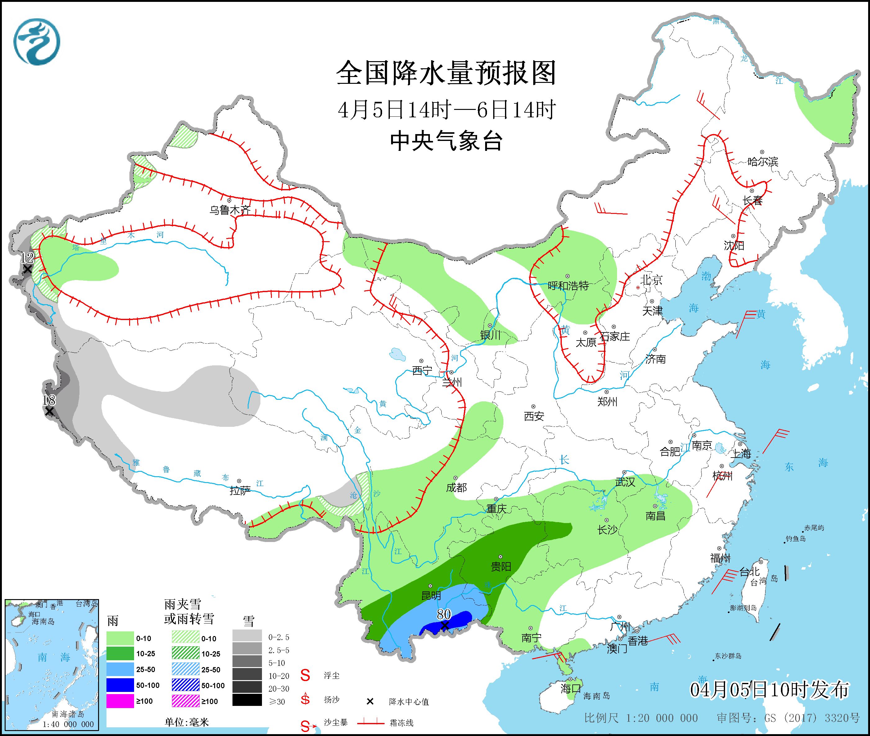 周天气（5-11日）：较强降雨征战江南华南，新疆西藏降雪加强