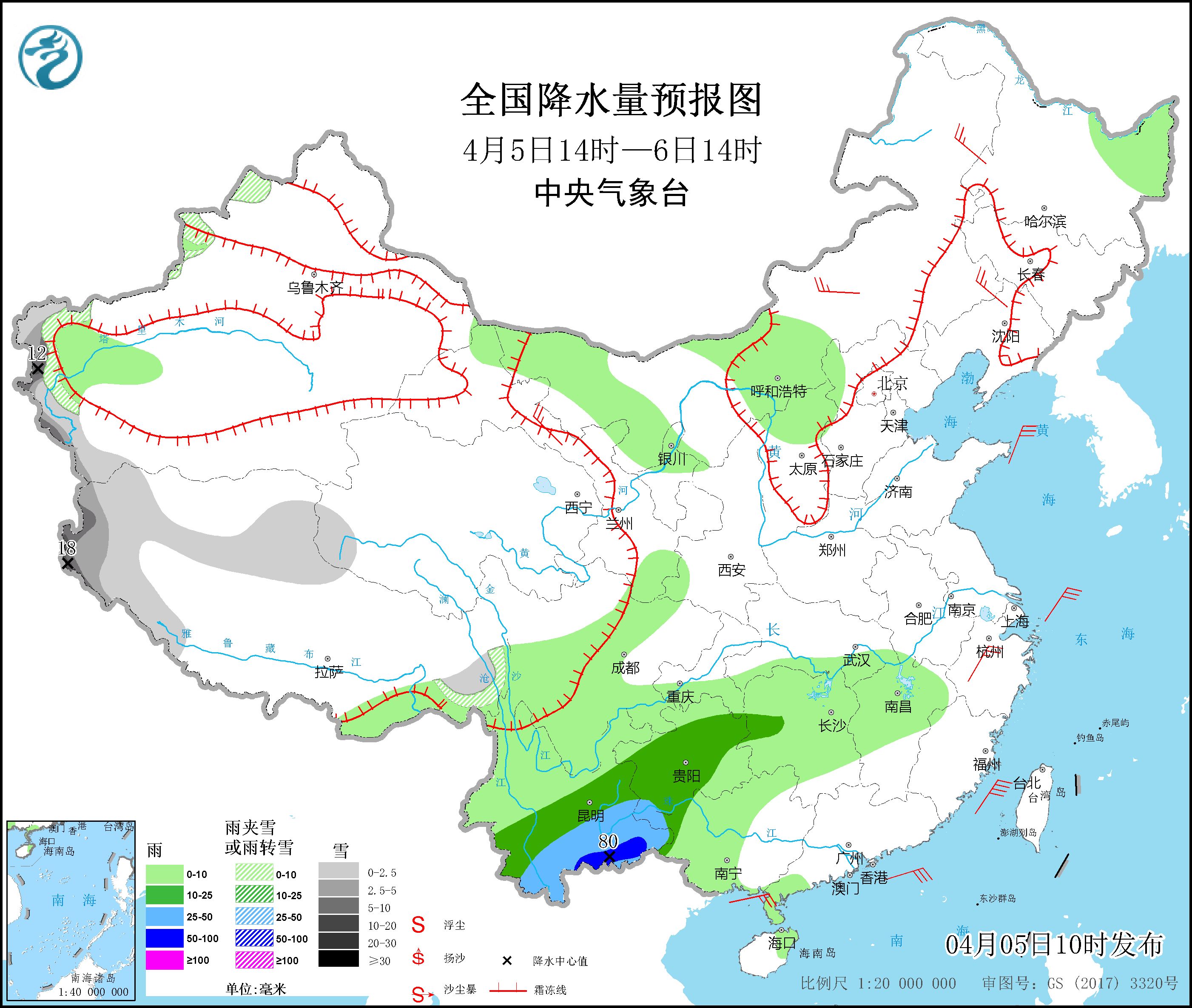 周天气(5-11日):较强降雨征战江南华南,新疆西藏降雪加强