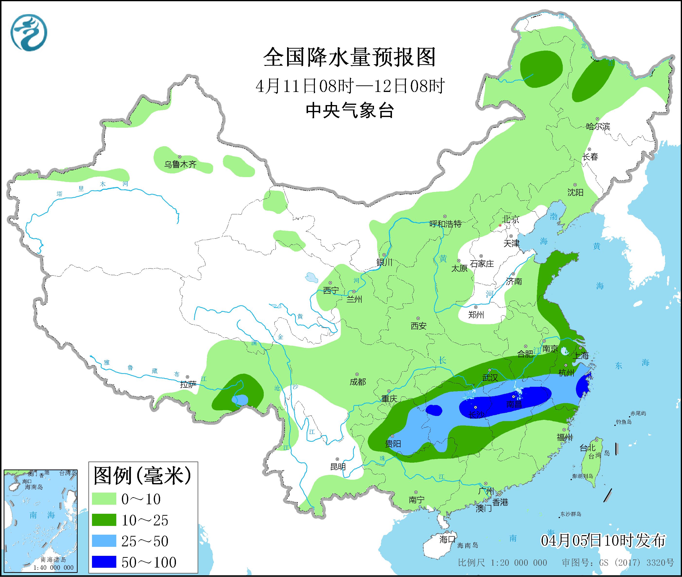 周天气(5-11日):较强降雨征战江南华南,新疆西藏降雪加强