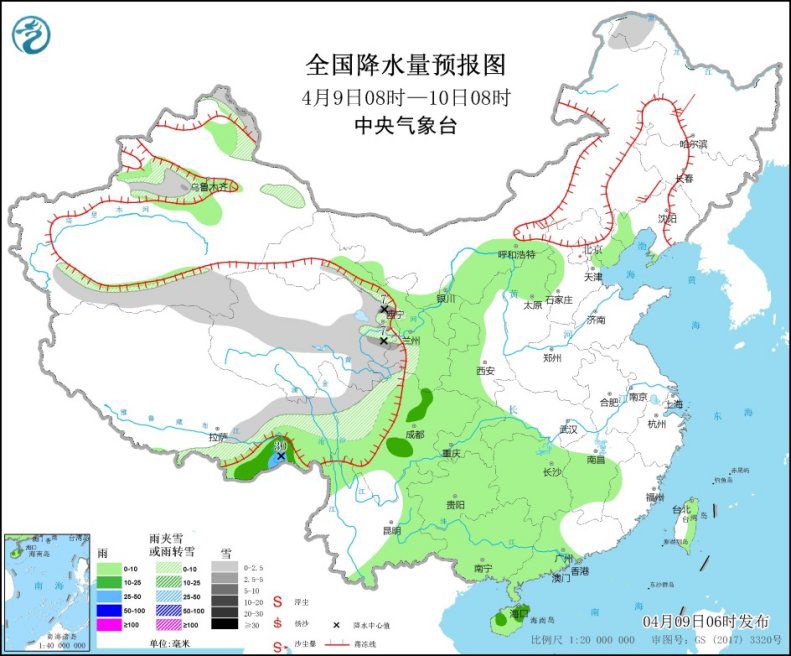 江南地区将有较强降水 北方地区有雨雪降温天气