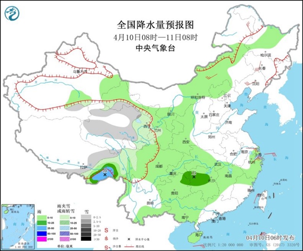 周末江南等地雨势强 北方现雨雪降温