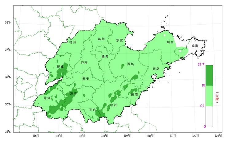 山东：未来三天多阴雨天气 今天鲁中东部和半岛地区有中雨局部大雨