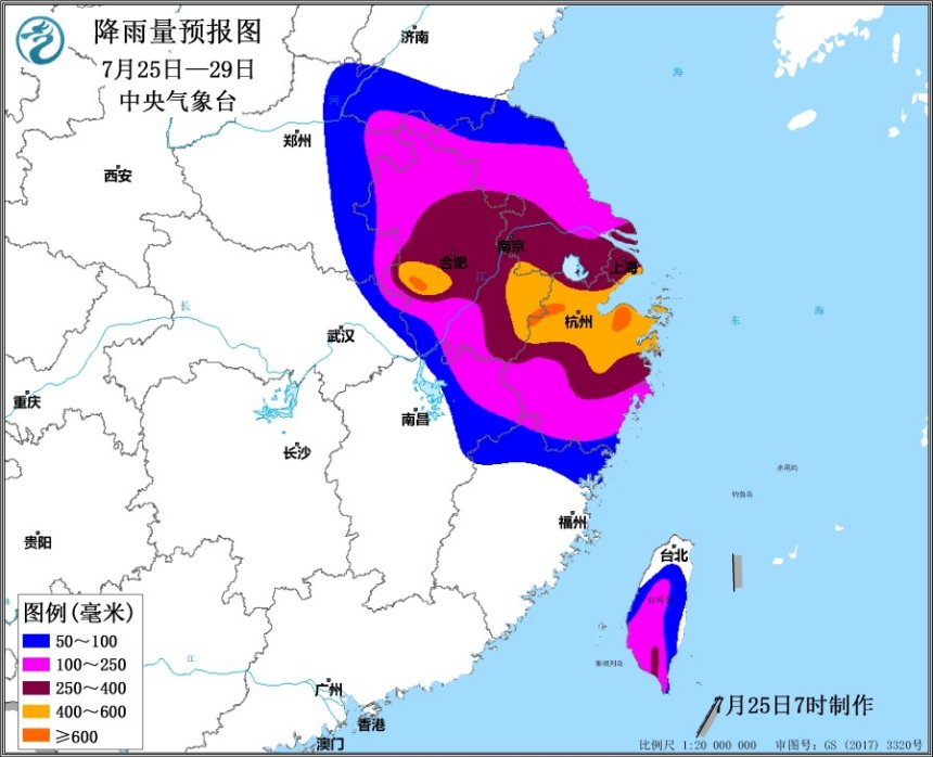周天气（7月26日-8月1日）：“烟花”影响江浙沪皖，北方降雨增多