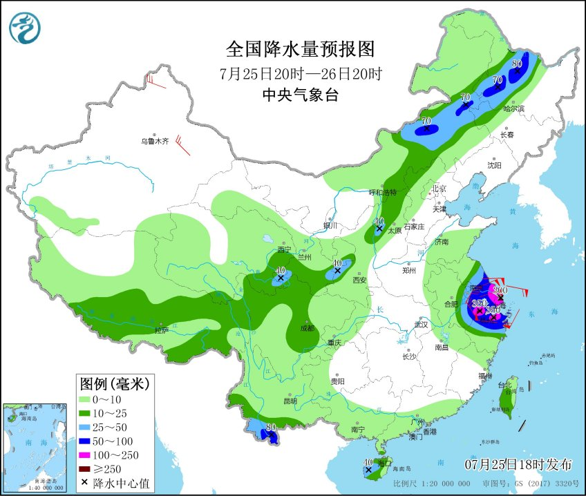 周天气(7月26日-8月1日):“烟花”影响江浙沪皖,北方降雨增多