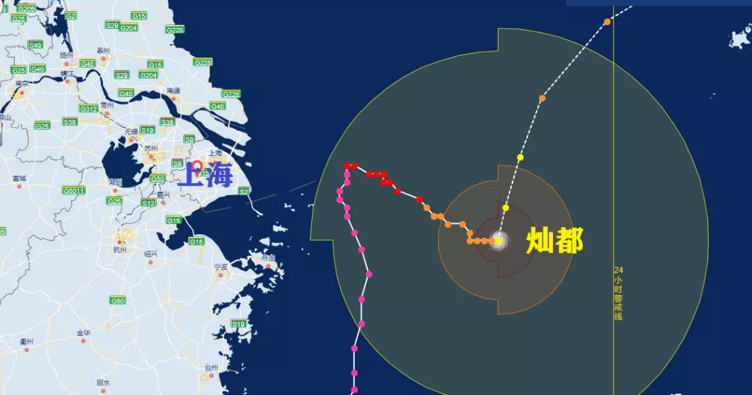 台风“灿都”最新位置路径 风力对上海影响再减弱 今天上海天气预报