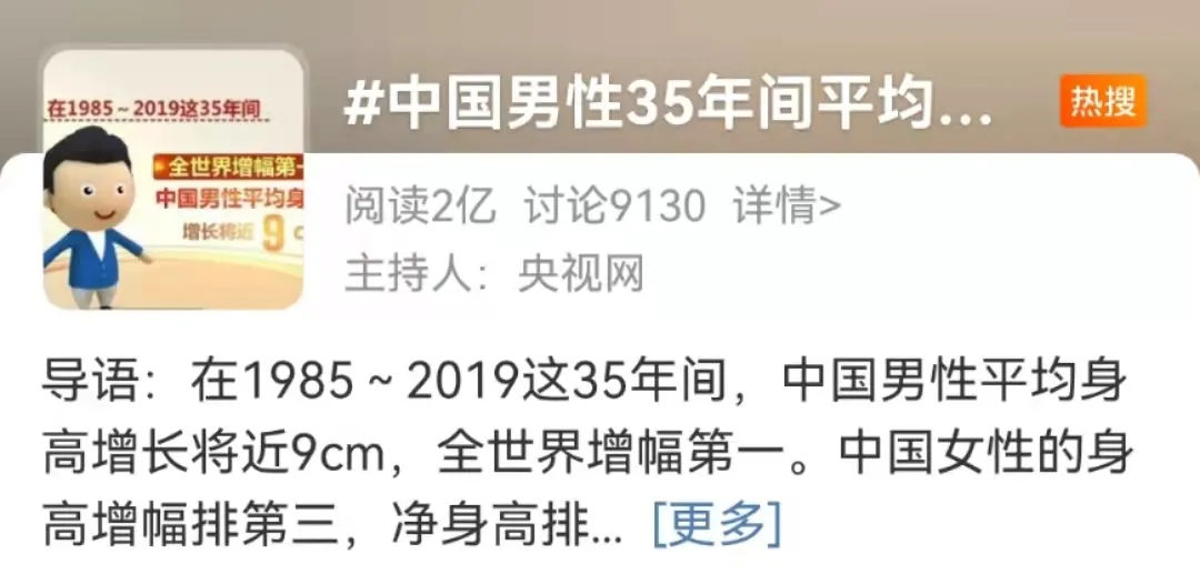 中国人身高为啥长这么快？解答来了