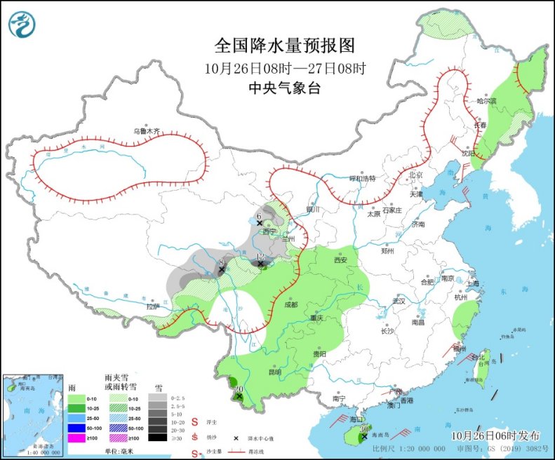 青藏高原东部仍有明显雨雪 华北黄淮等地霾天气减弱消散