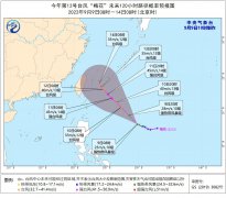 “梅花”将以每小时15公里