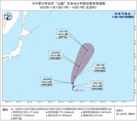 台风“山猫”向偏北方向