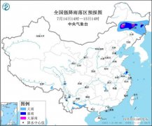 东北部分地区有大到暴雨