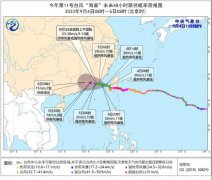 海葵明日凌晨到上午将在
