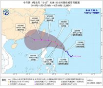 台风小犬继续向北偏西方