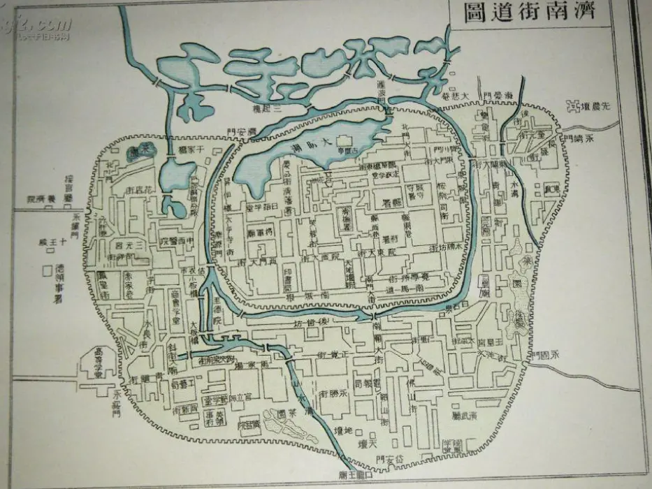 清代辛亥革命时期地图山东济南府地图，图源孔夫子旧书网